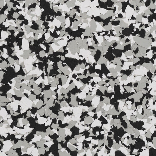 Black, white, and gray decorative flake blend
